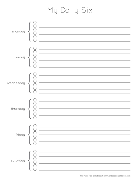 Free Printable List Form 4